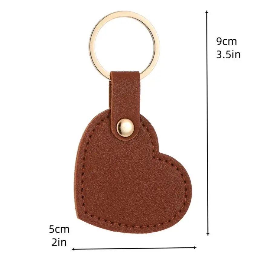 10-100Pcs Leather Heart Key Chain Fashion Leather Heart Shape Keychain Women Car Key Holder Key Ring Charm Bag Car Pendant Gift
