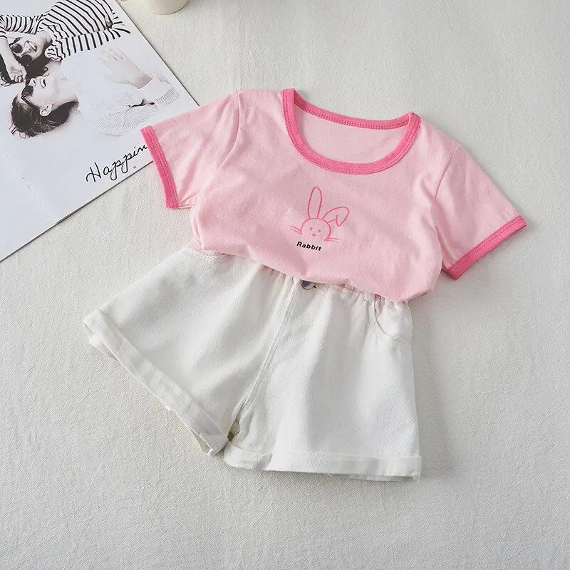 Korean Style Kids Girls Jeans Shorts1-7Y Children Short Girls Summer Clothing Cotton Soft Fashion Denim Shorts Clothes Baby Girl