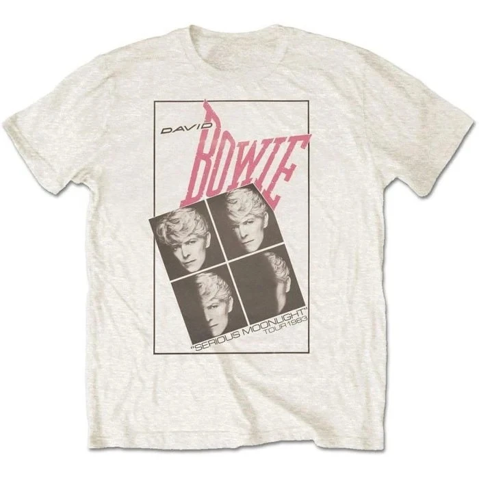 David Bowie Classic Rock Cool Portrait Theme Soft Cotton T-Shirt Breathable 100% Cotton Casual Streetwear Top