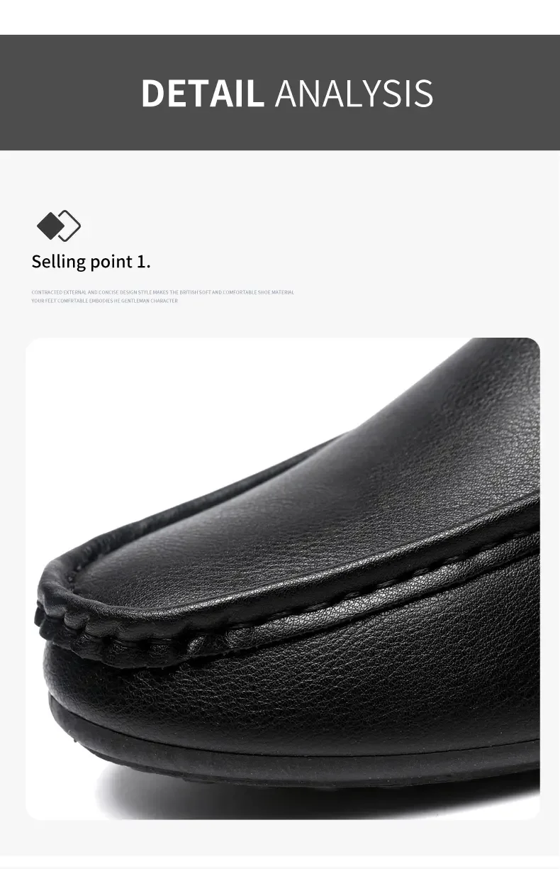 2026 Men Boat Shoes Business Breathable Mens Loafers Shoes Moccasins Flat Shoes Casual Genuine Leather Footwear Slip on Antiskid