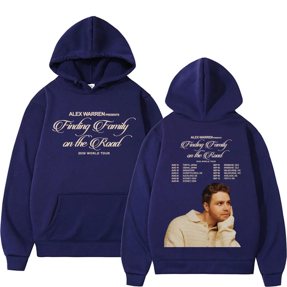 Alex Warren Finding Family on The Road 2026 World Tour Hoodies Sweatshirts Men Women Fashion High Quality Retro Oversized Hoodie
