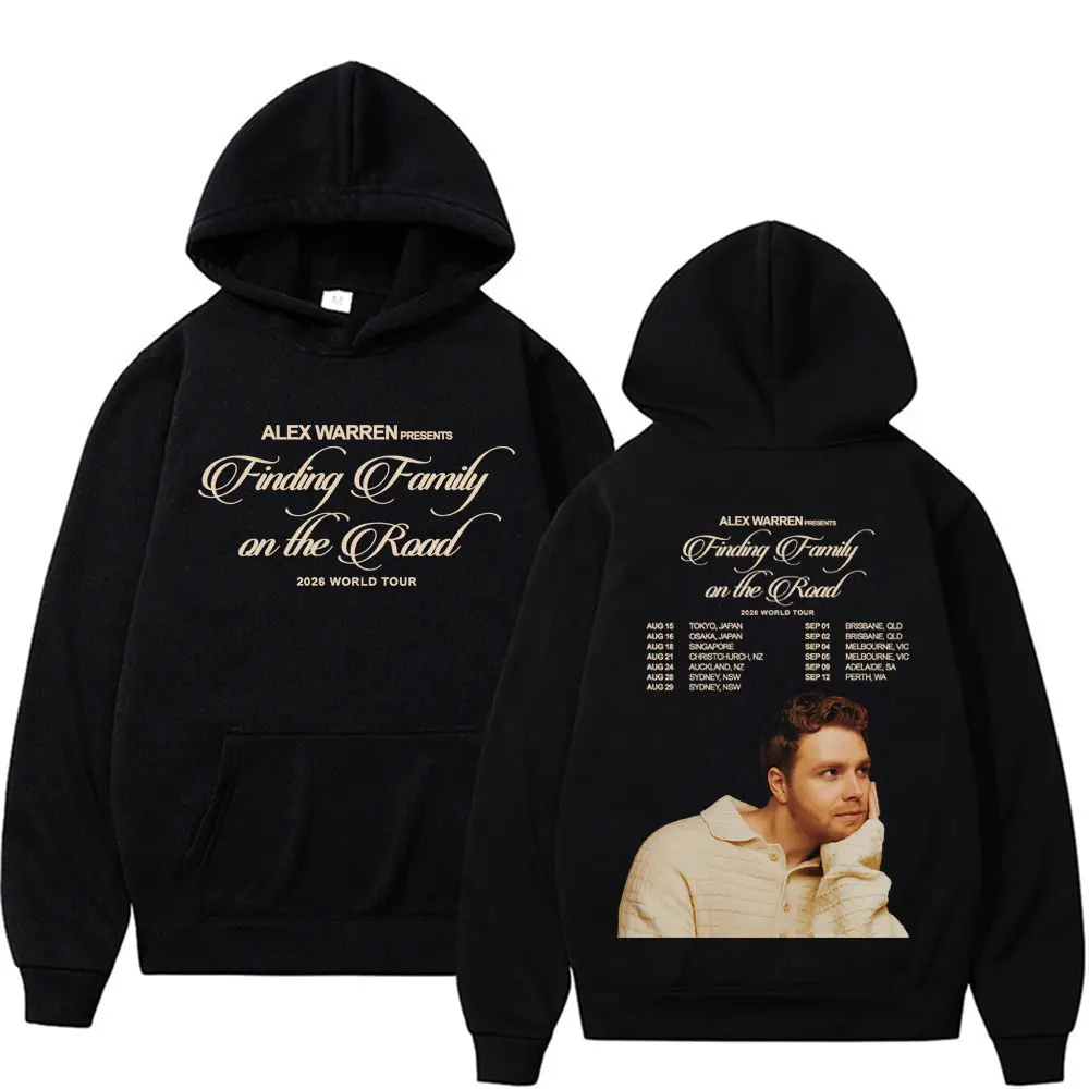 Alex Warren Finding Family on The Road 2026 World Tour Hoodies Sweatshirts Men Women Fashion High Quality Retro Oversized Hoodie