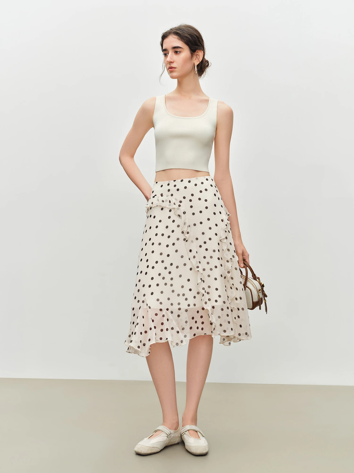 ZIQIAO 2026 Summer Women‘s Flounced Hem Asymmetric Midi Skirt, Flowy Print A-Line Skirt for Boho Chic & Y2K Vacation Style