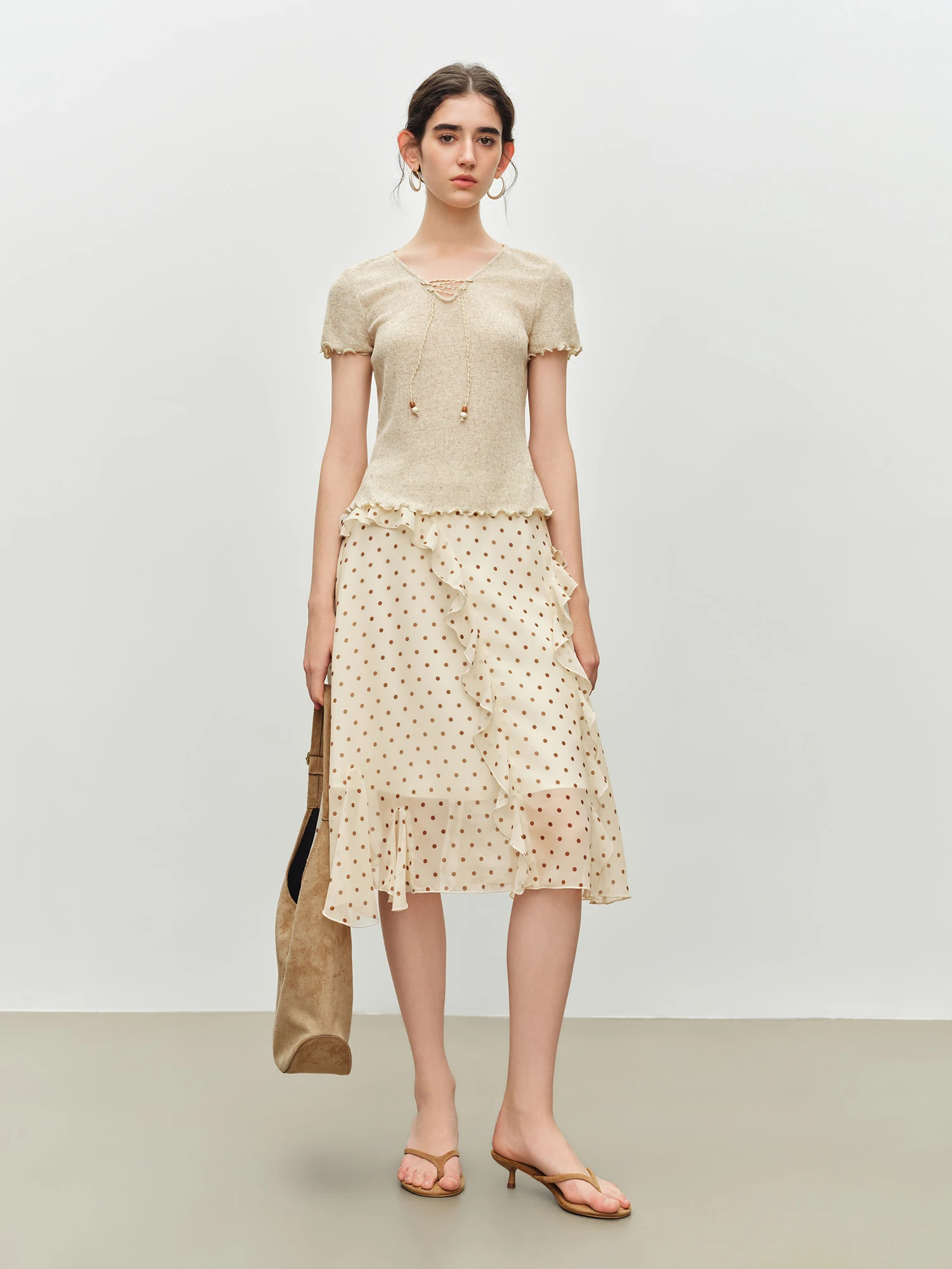 ZIQIAO 2026 Summer Women‘s Flounced Hem Asymmetric Midi Skirt, Flowy Print A-Line Skirt for Boho Chic & Y2K Vacation Style