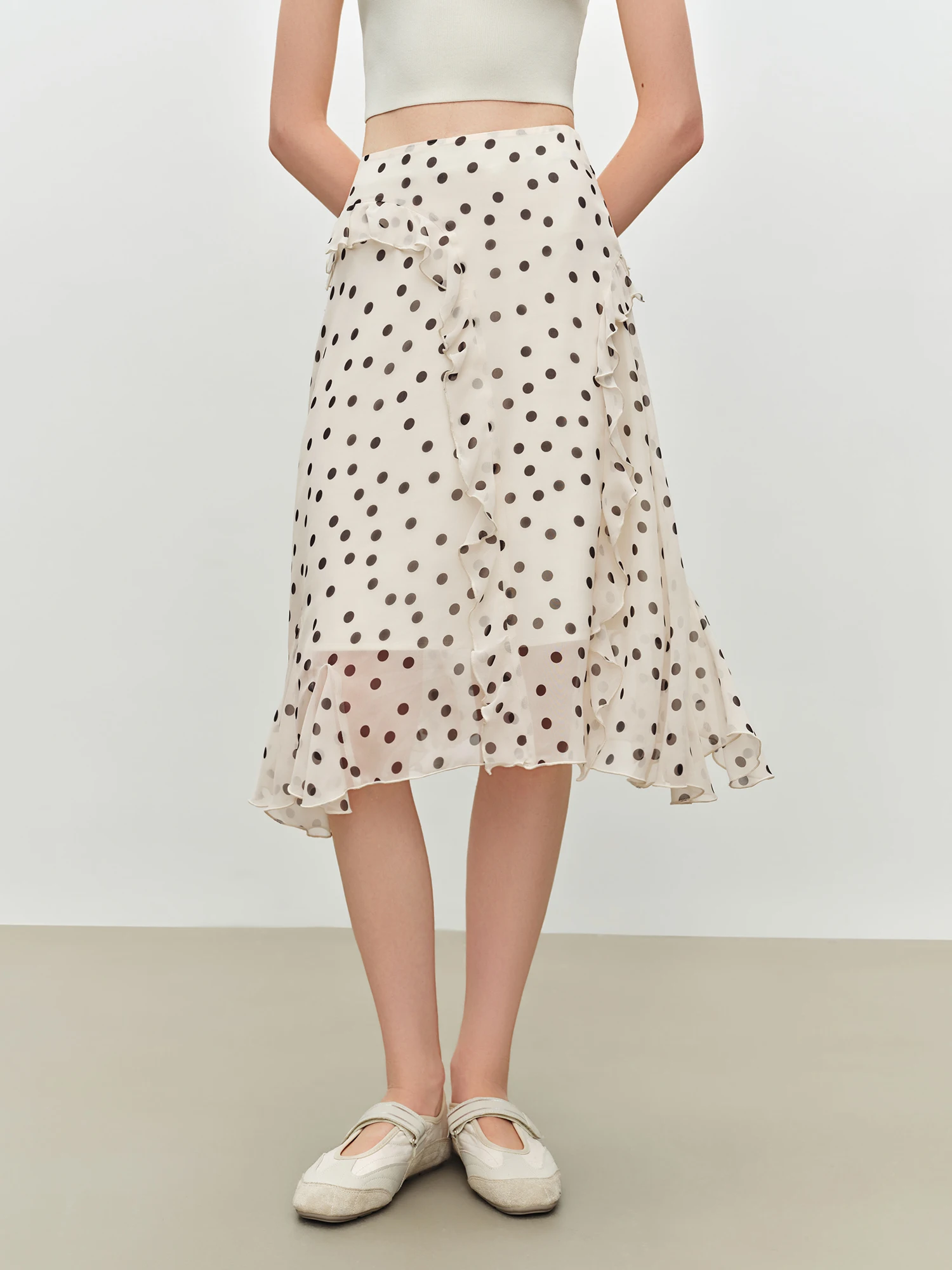 ZIQIAO 2026 Summer Women‘s Flounced Hem Asymmetric Midi Skirt, Flowy Print A-Line Skirt for Boho Chic & Y2K Vacation Style
