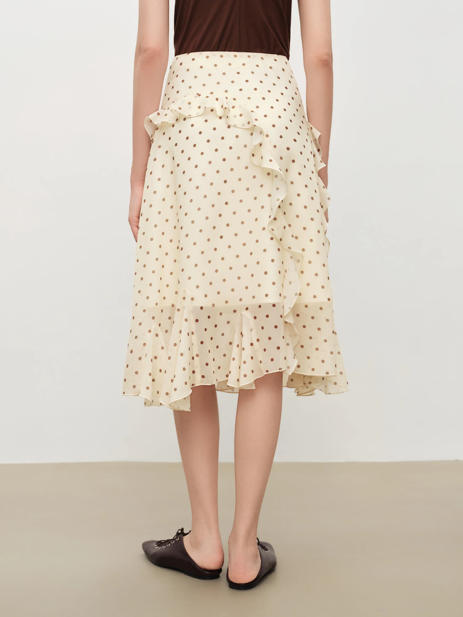 ZIQIAO 2026 Summer Women‘s Flounced Hem Asymmetric Midi Skirt, Flowy Print A-Line Skirt for Boho Chic & Y2K Vacation Style