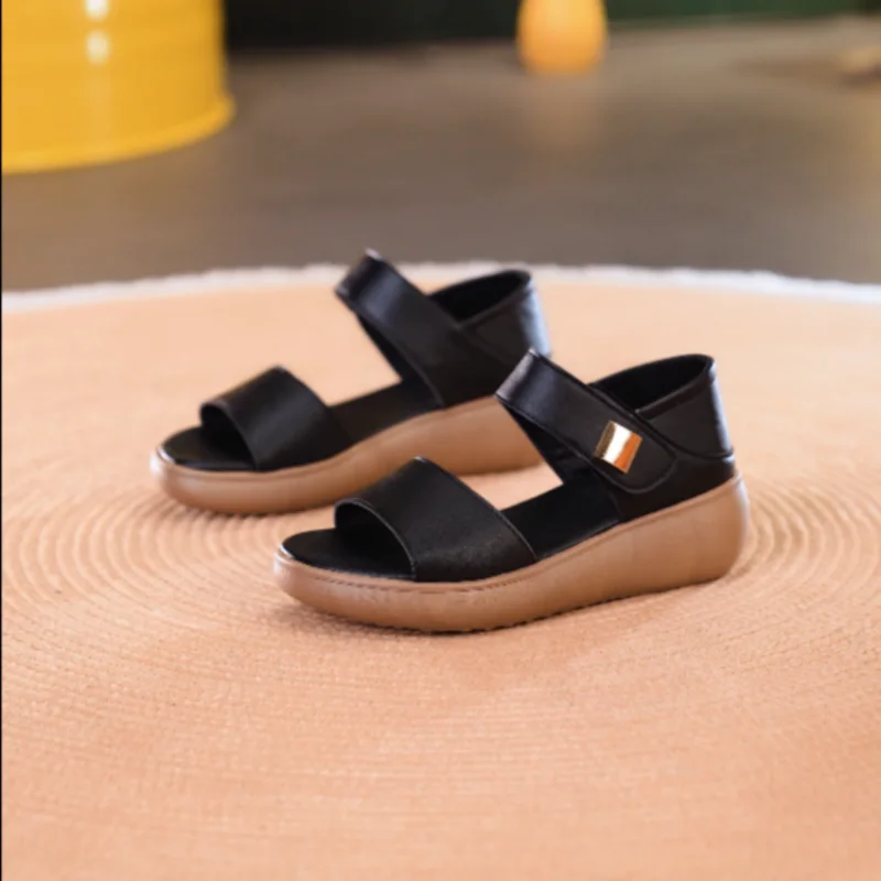 Women's Platform Sandals, Lightweight & Breathable Open Toe Sandals, Adjustable Casual Shoes for Summer Daily & Beach Travel