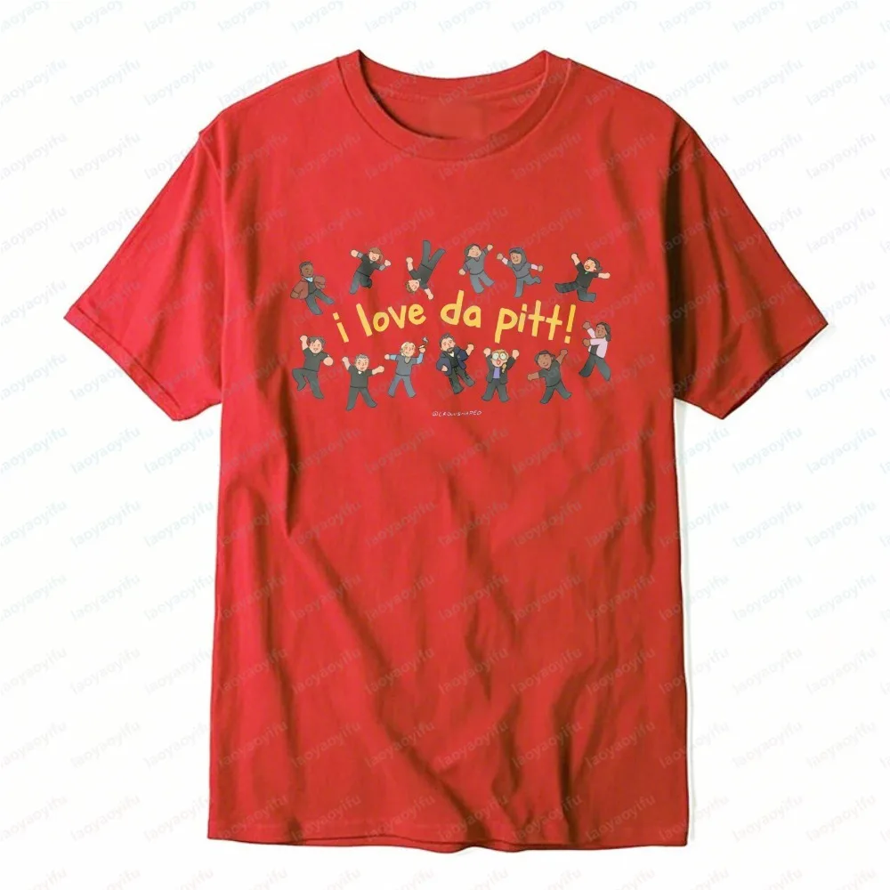 The Pitt Fan Tshirt I Love Da Pitt Cute Cast Design Medical Drama Tops TV Show Fan Tee Retro Simple Kawaii Clothes for Women