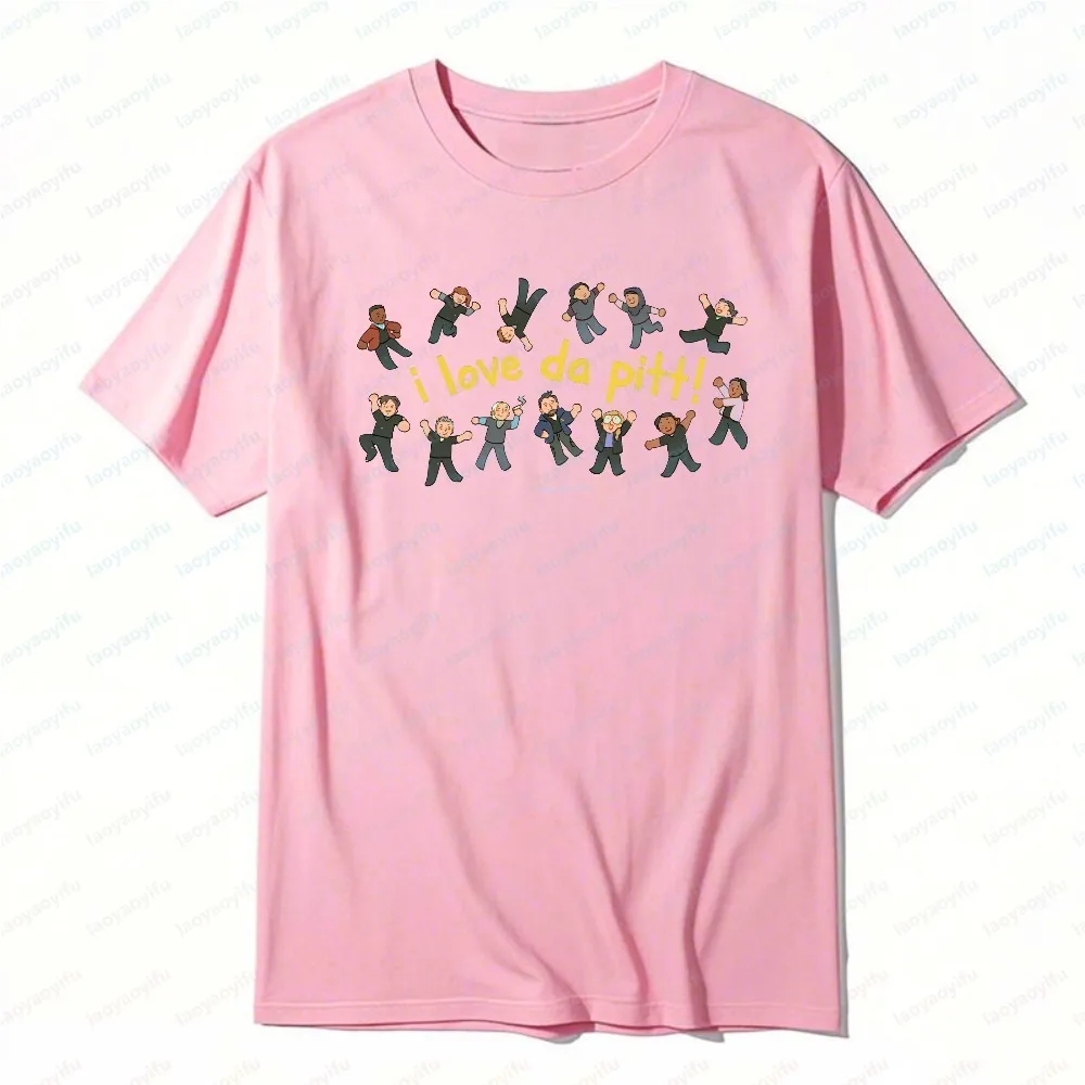 The Pitt Fan Tshirt I Love Da Pitt Cute Cast Design Medical Drama Tops TV Show Fan Tee Retro Simple Kawaii Clothes for Women
