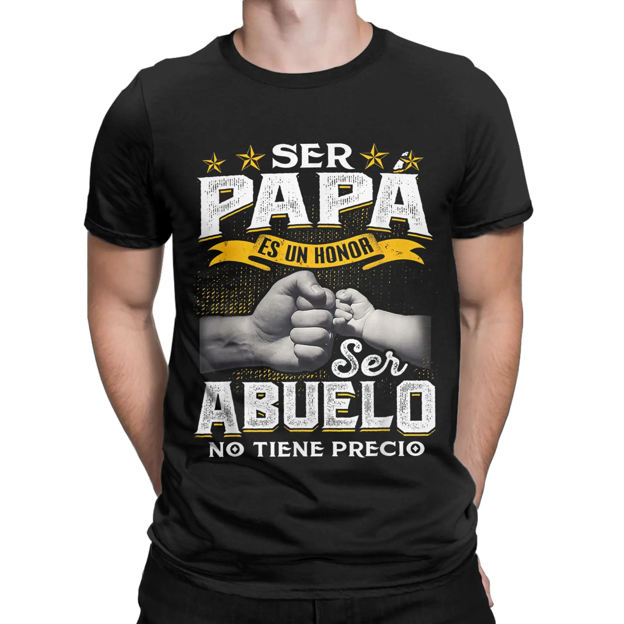 Ser Papa ES Un Honor Ser Abuelo No Tiene Precio Men's T Shirts Spanish Grandfather Grandpa Crazy Tees Short Sleeve Tops