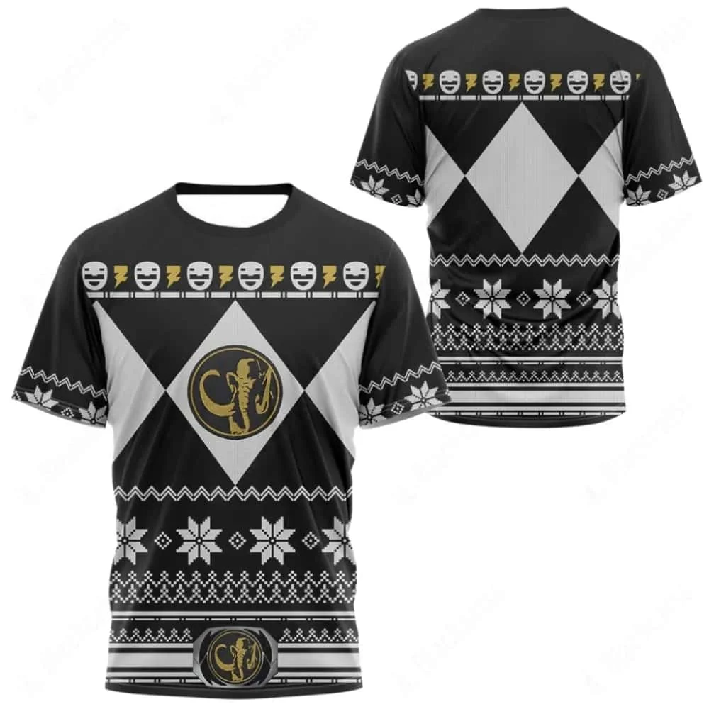 Power Rangers/Zyuden Sentai Kyoryuger 3D Printed Cosplay T-shirt A Unisex Casual Short-sleeve Top Suitable for Fans Kids
