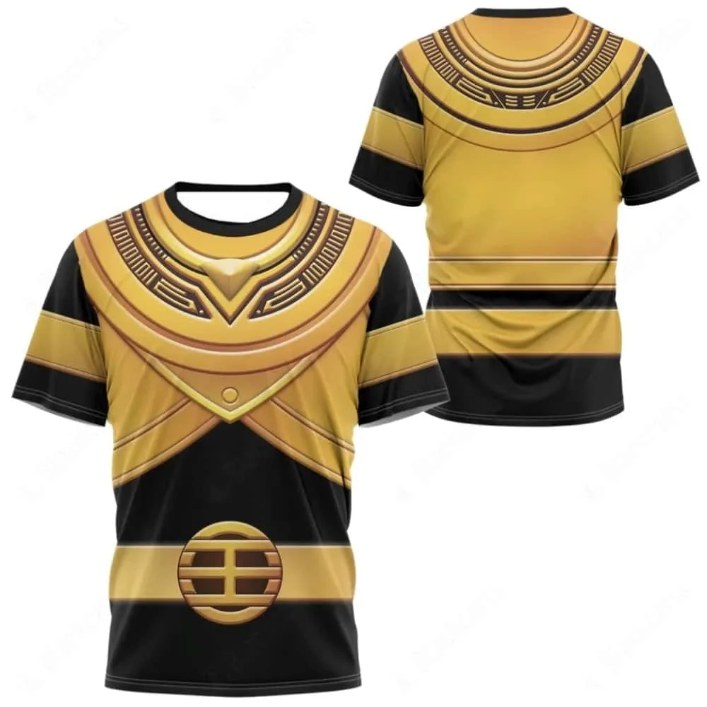 Power Rangers/Zyuden Sentai Kyoryuger 3D Printed Cosplay T-shirt A Unisex Casual Short-sleeve Top Suitable for Fans Kids