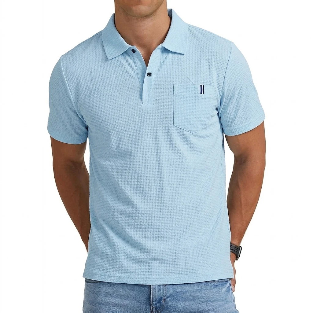 Men's Premium Lightweight Lapel Polo Shirt Summer QuickDry Performance Tops Luxury Breathable Athletic Gym Tee for Modern Casual