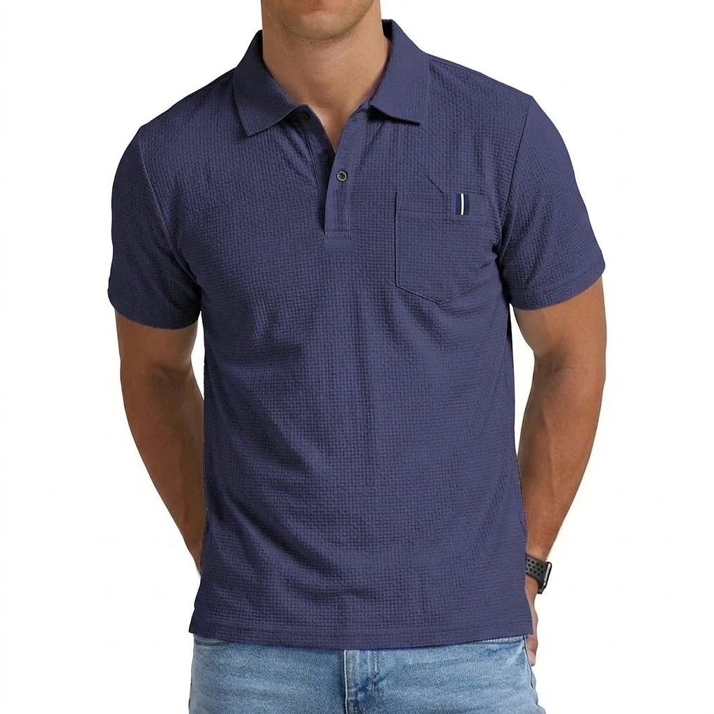 Men's Premium Lightweight Lapel Polo Shirt Summer QuickDry Performance Tops Luxury Breathable Athletic Gym Tee for Modern Casual