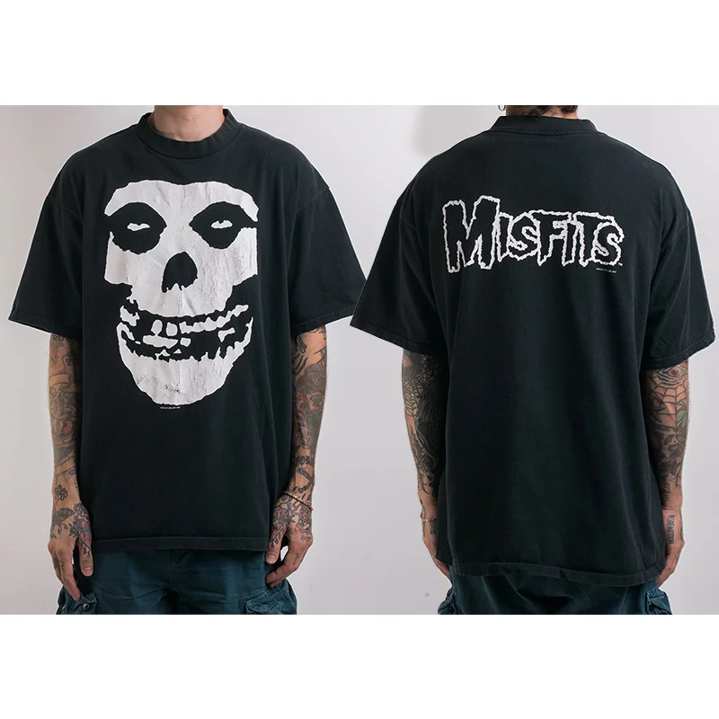 Misfits Band Rock Hardcore Punk Casual T-Shirt Men's and Women's Luxury Band Brand