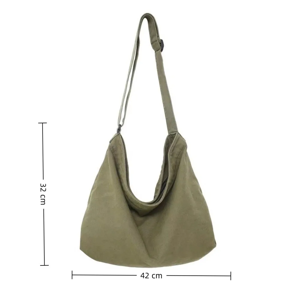 Retro Canvas Shoulder Bag Large Capacity Multi-purpose Messenger Bag Travel Tote Bag Woman Men
