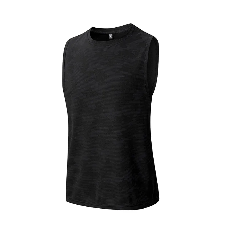Sleeveless T-shirt Men Quick-drying Fitness Bodybuilding Shirt Male Fashion Basketball Vest Mesh Breathable Summer Gym Tank Men