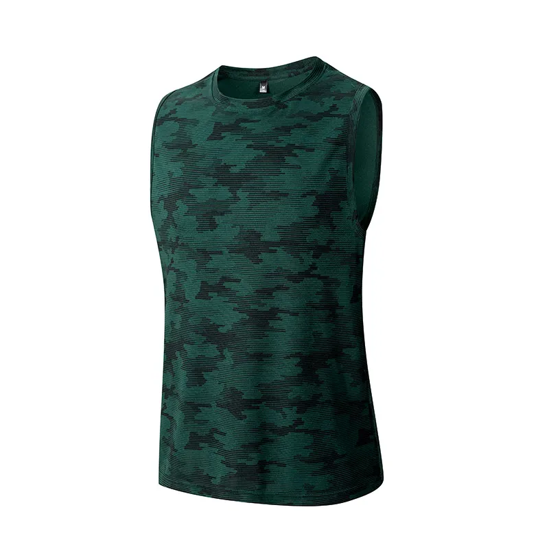 Sleeveless T-shirt Men Quick-drying Fitness Bodybuilding Shirt Male Fashion Basketball Vest Mesh Breathable Summer Gym Tank Men