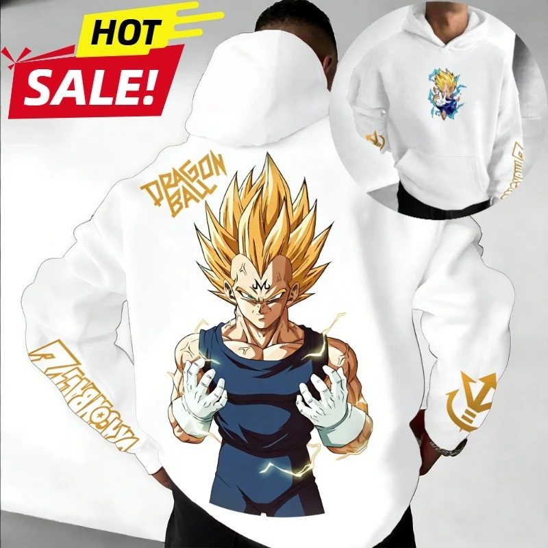 2026 New Dragon Ball Vegeta Saiyan Printed Hoodie Sweatshirt Men's and Women's Hoodie Men's Tops Sports Hoodie Harajuku Hoodie