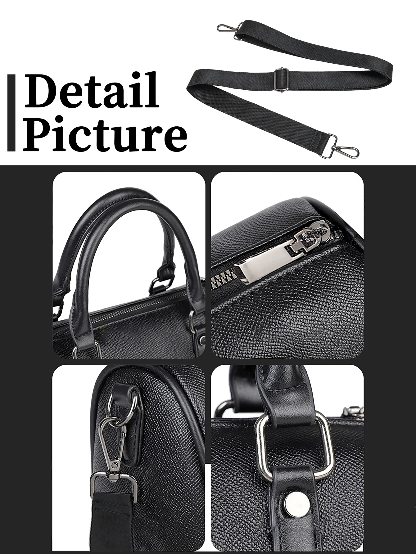 Men's Crossbody Bag - Black Sling Bag for Men, Large Capacity Shoulder Bag, Stylish Multifunctional Handbag, Casual Commuter Bag
