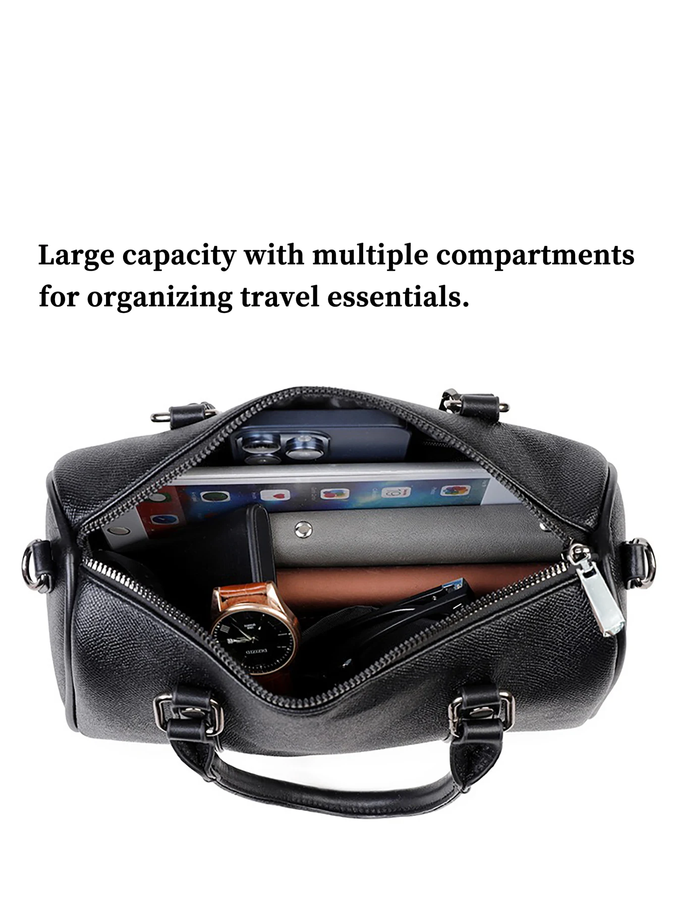 Men's Crossbody Bag - Black Sling Bag for Men, Large Capacity Shoulder Bag, Stylish Multifunctional Handbag, Casual Commuter Bag