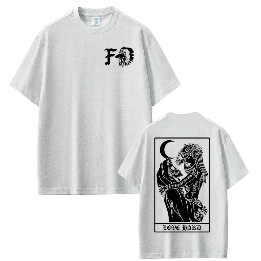 Forward Observations Group Skeleton Graphic T-shirt Men Women Fashion Vintage Oversized Casual Short Sleeve Tee Shirt Streetwear