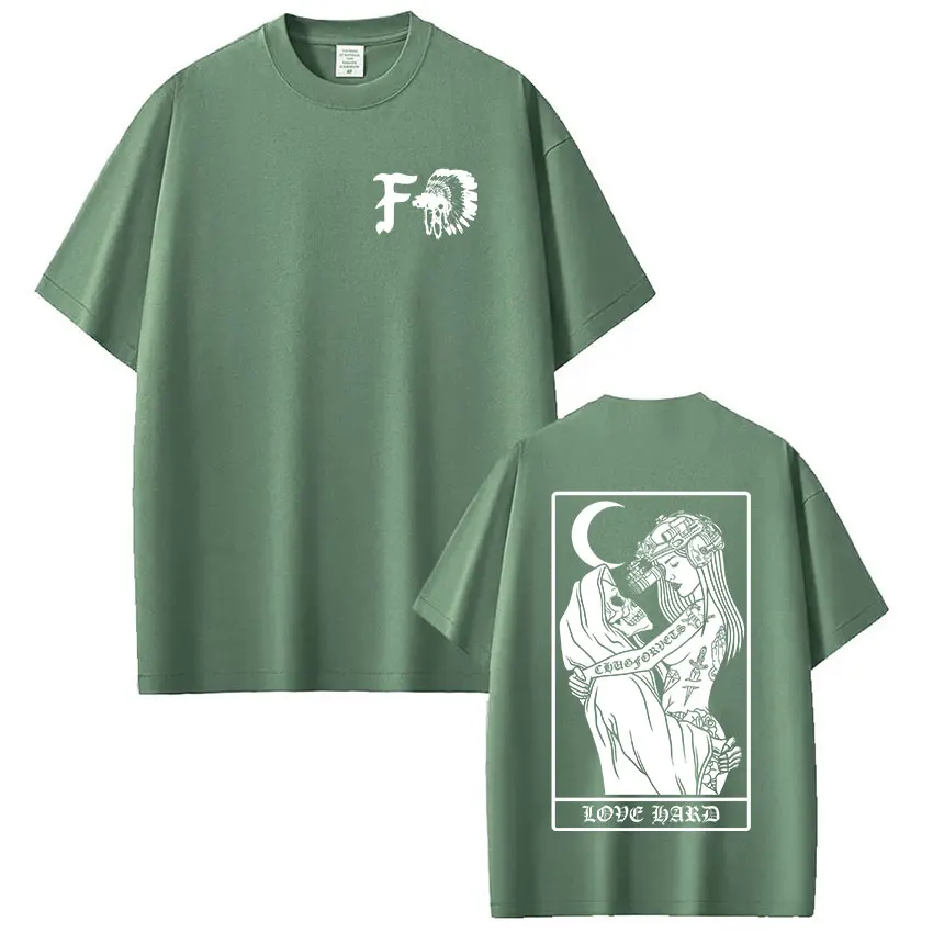 Forward Observations Group Skeleton Graphic T-shirt Men Women Fashion Vintage Oversized Casual Short Sleeve Tee Shirt Streetwear