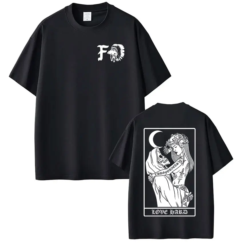 Forward Observations Group Skeleton Graphic T-shirt Men Women Fashion Vintage Oversized Casual Short Sleeve Tee Shirt Streetwear