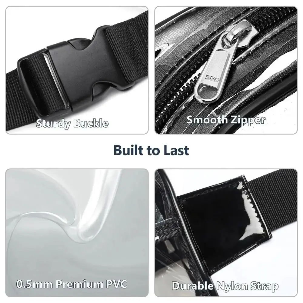Waterproof Shoulder Bag Transparent Waist Bag Sport PVC Fanny Pack Coin Purse Phone Bag Woman Waist Packs Fishing