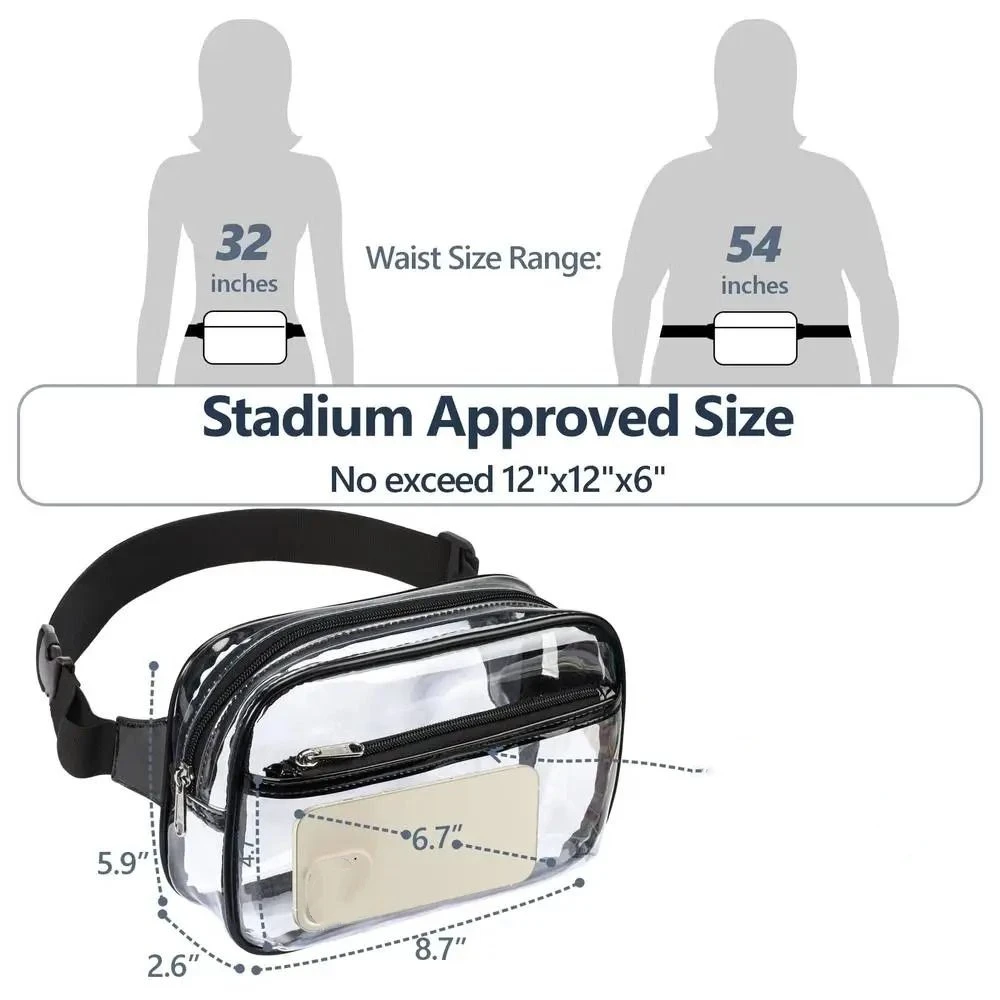 Waterproof Shoulder Bag Transparent Waist Bag Sport PVC Fanny Pack Coin Purse Phone Bag Woman Waist Packs Fishing