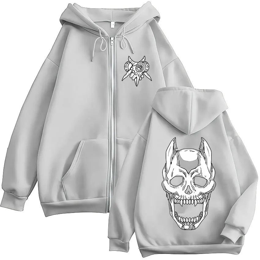 Anime Jojo Bizarre Adventure Kira Yoshikage Killer Queen Zipper Hoodies Men's Clothing Zip Up Hooded Sweatshirts Jackets Coats