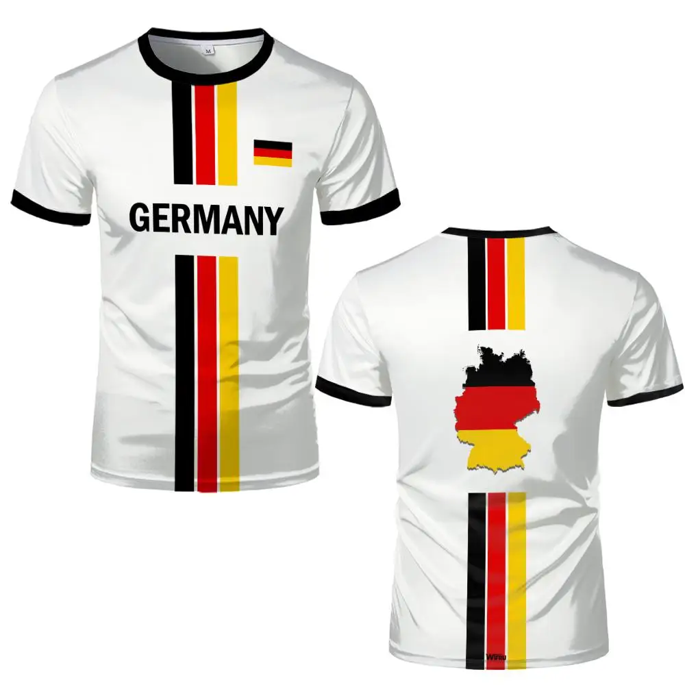 Germany National Flag Map T-Shirt Men Women 3D Print Breathable Outdoor Sports Football Jersey Tee Casual Streetwear O-neck Tops