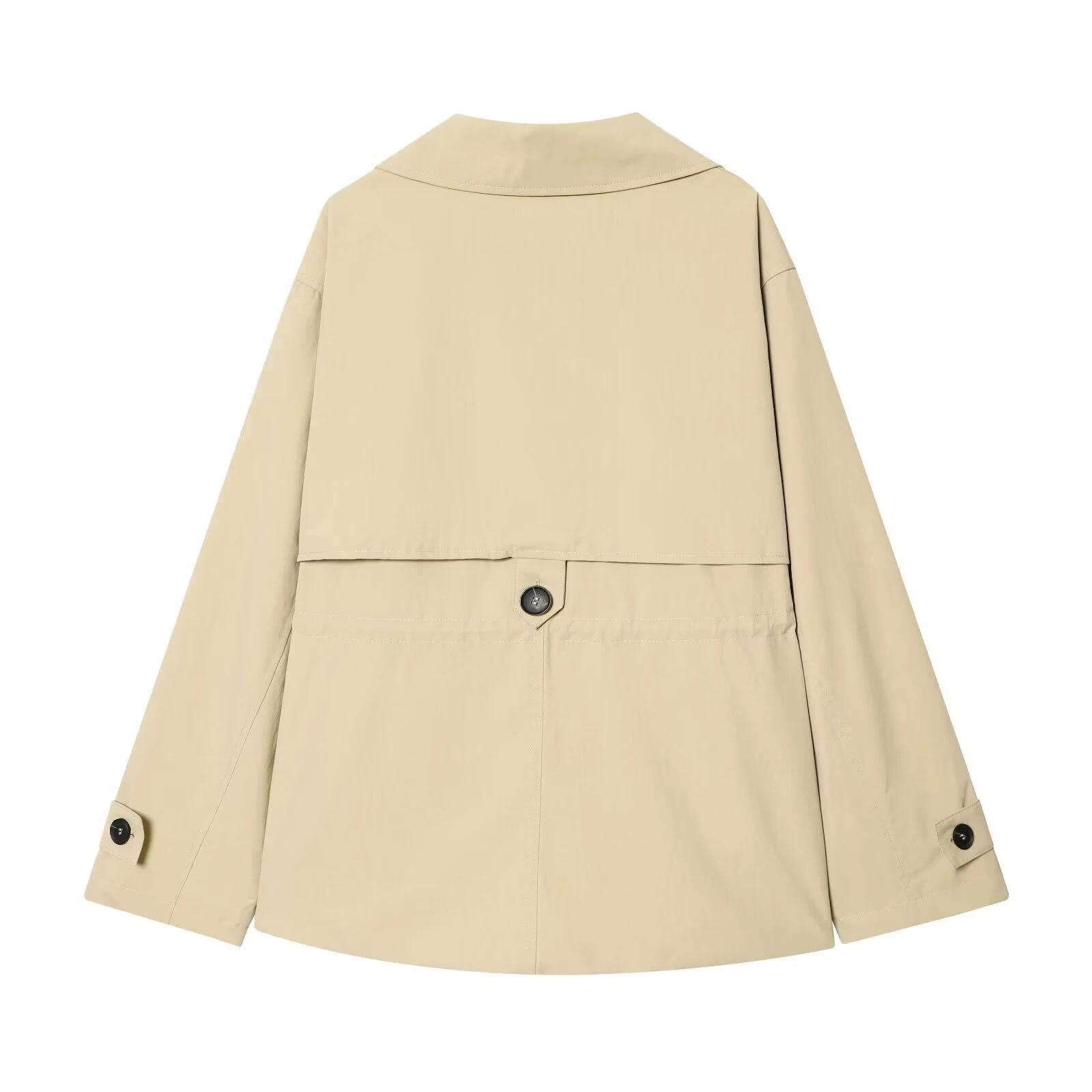 2026 Spring/Summer New Product Women's Fashion Style Long Sleeve Collar Adjustable Waist Short Windbreaker