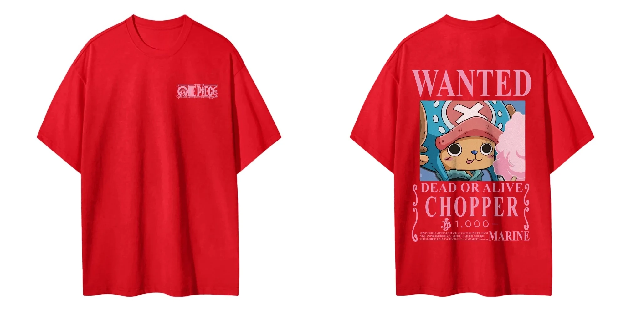 2026 New One Piece Men's Women's T-shirt Tony Tony Chopper Japan Anime Punk Tee Summer Men's and Women's Short Sleeves