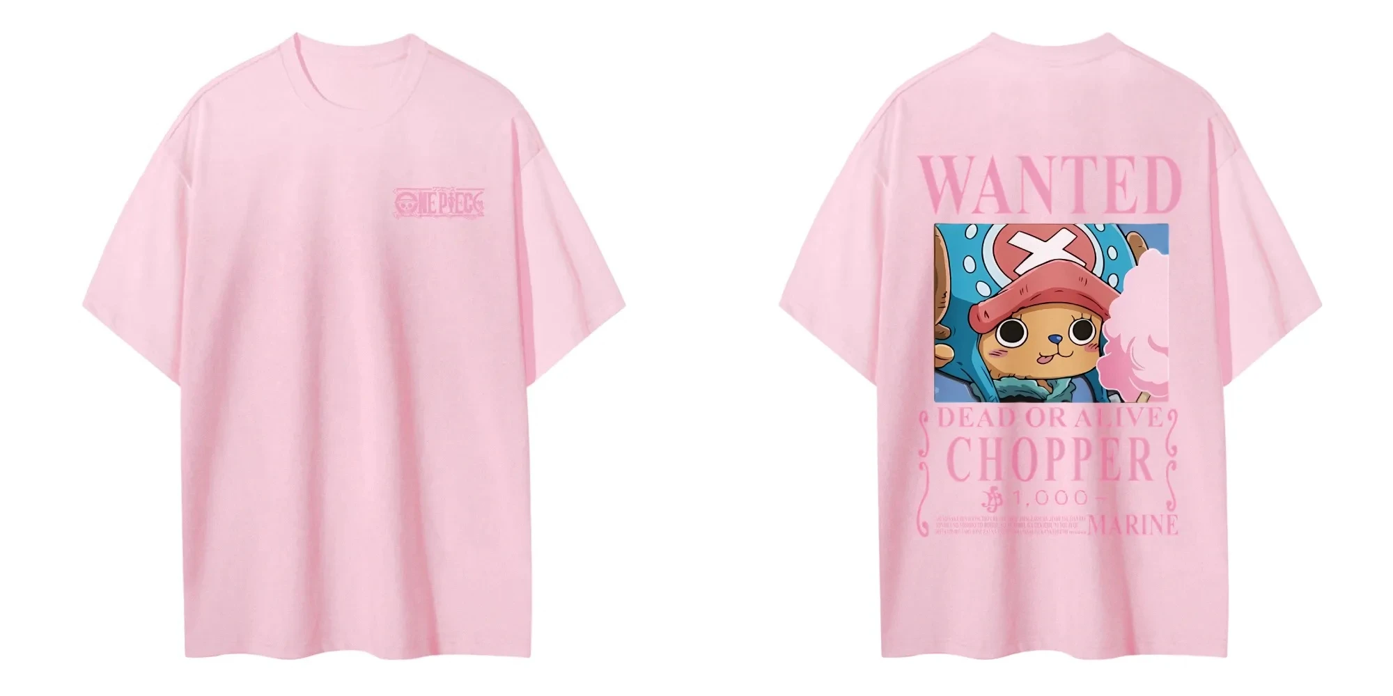 2026 New One Piece Men's Women's T-shirt Tony Tony Chopper Japan Anime Punk Tee Summer Men's and Women's Short Sleeves
