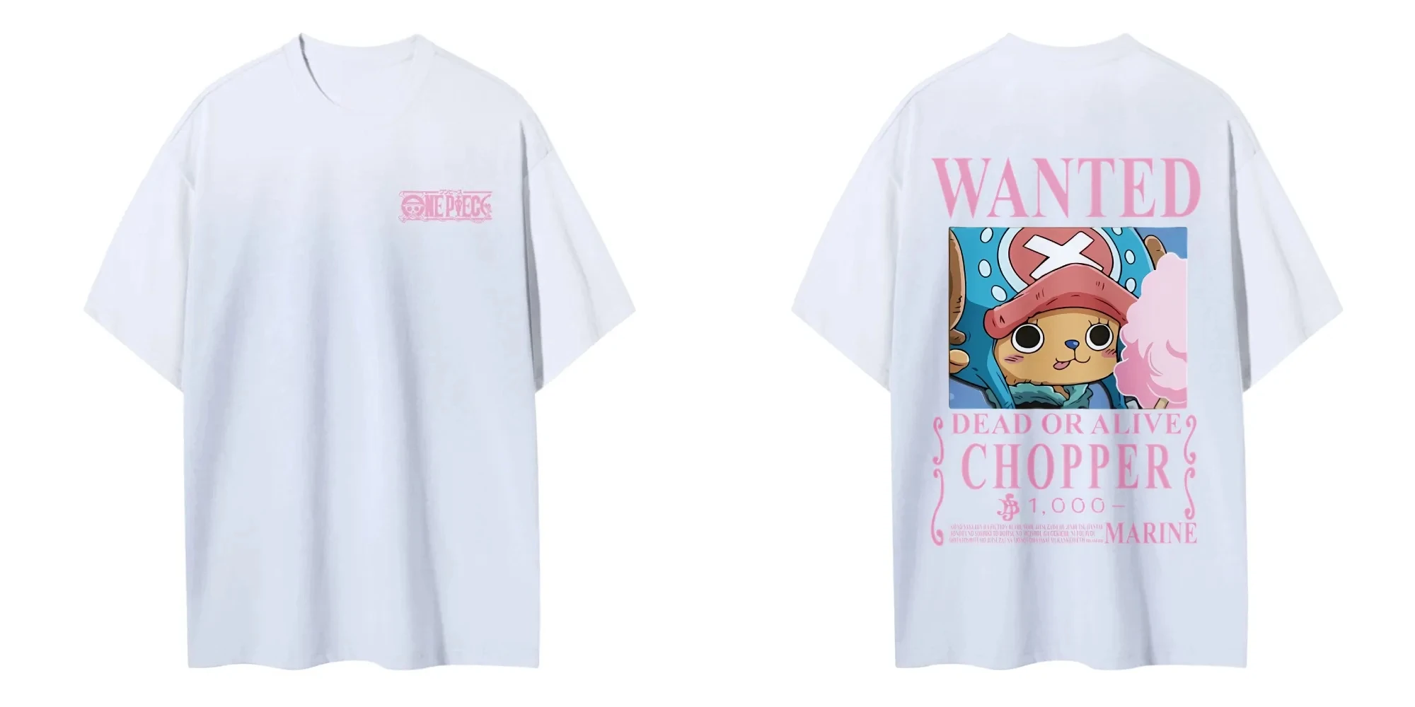 2026 New One Piece Men's Women's T-shirt Tony Tony Chopper Japan Anime Punk Tee Summer Men's and Women's Short Sleeves