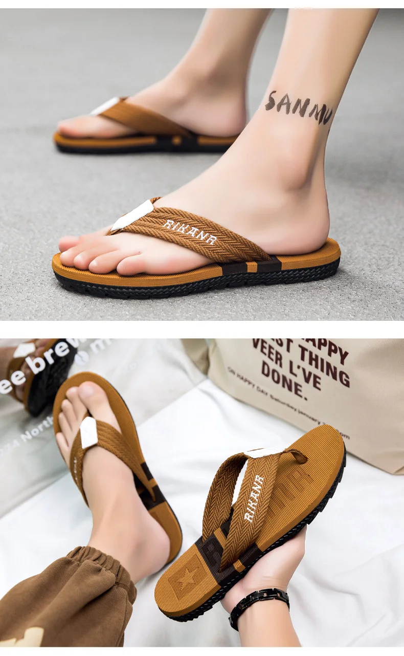 2026 High-end Men's Flip-flops,Anti-slip, Wear-resistant,Odorless,New Summer Outerwear Flip-flops,Beach Sandals