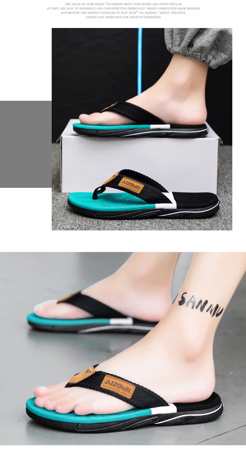 2026 High-end Men's Flip-flops,Anti-slip, Wear-resistant,Odorless,New Summer Outerwear Flip-flops,Beach Sandals