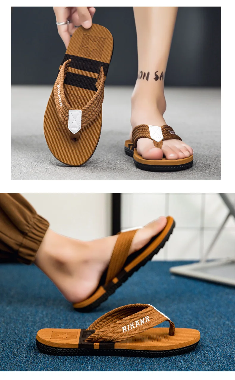 2026 High-end Men's Flip-flops,Anti-slip, Wear-resistant,Odorless,New Summer Outerwear Flip-flops,Beach Sandals