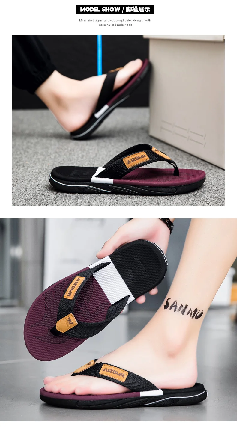 2026 High-end Men's Flip-flops,Anti-slip, Wear-resistant,Odorless,New Summer Outerwear Flip-flops,Beach Sandals