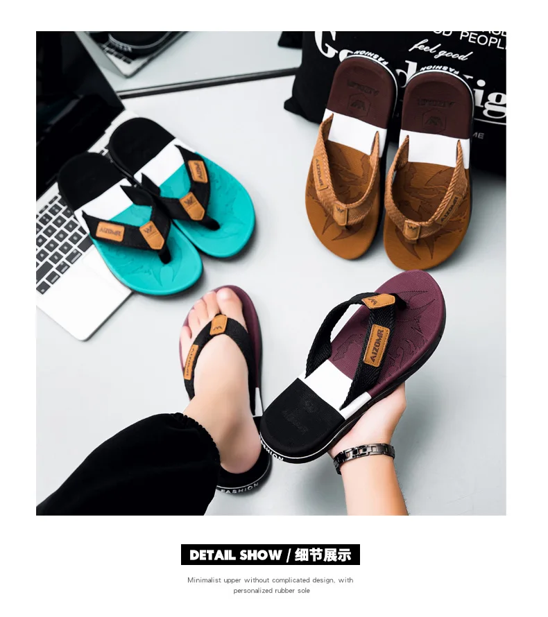 2026 High-end Men's Flip-flops,Anti-slip, Wear-resistant,Odorless,New Summer Outerwear Flip-flops,Beach Sandals