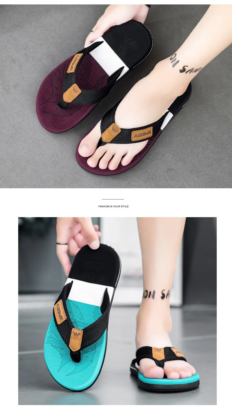 2026 High-end Men's Flip-flops,Anti-slip, Wear-resistant,Odorless,New Summer Outerwear Flip-flops,Beach Sandals