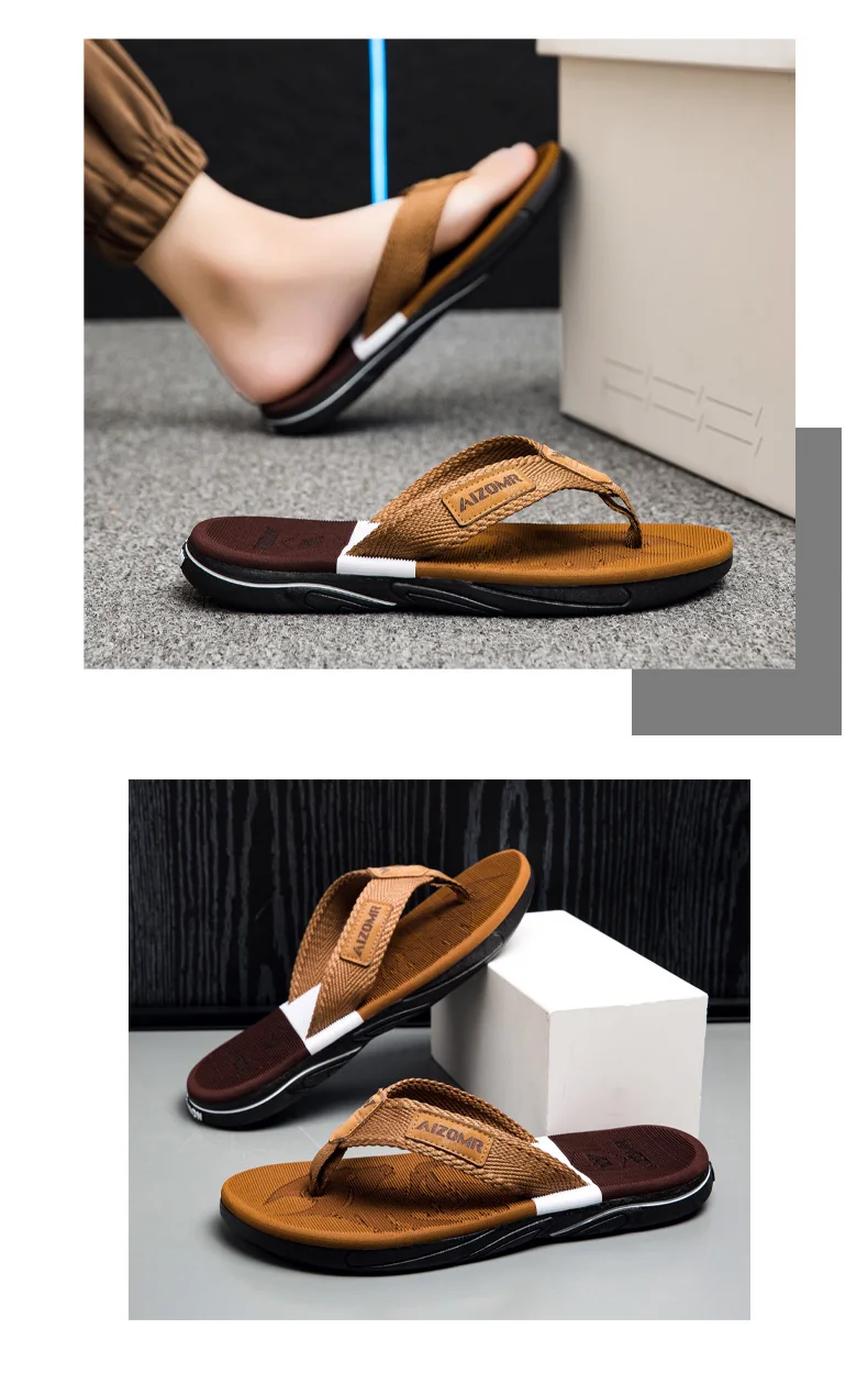 2026 High-end Men's Flip-flops,Anti-slip, Wear-resistant,Odorless,New Summer Outerwear Flip-flops,Beach Sandals