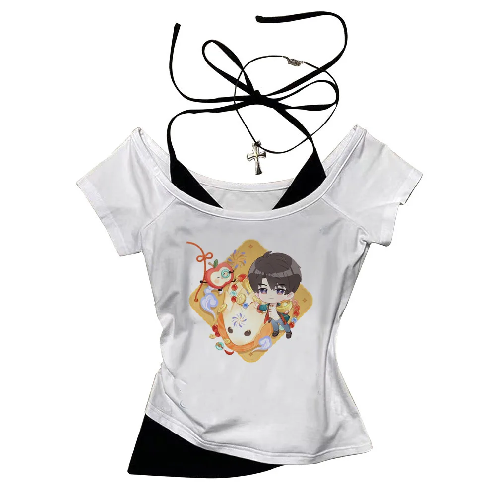 Love And Deepspace crop top girl japanese y2k 2000s gyaru japan shirt vintage gyaru dollette