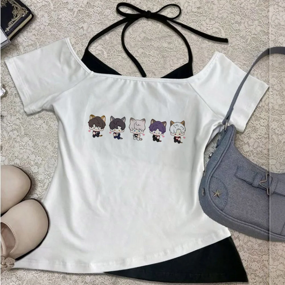 Love And Deepspace crop top girl japanese y2k 2000s gyaru japan shirt vintage gyaru dollette