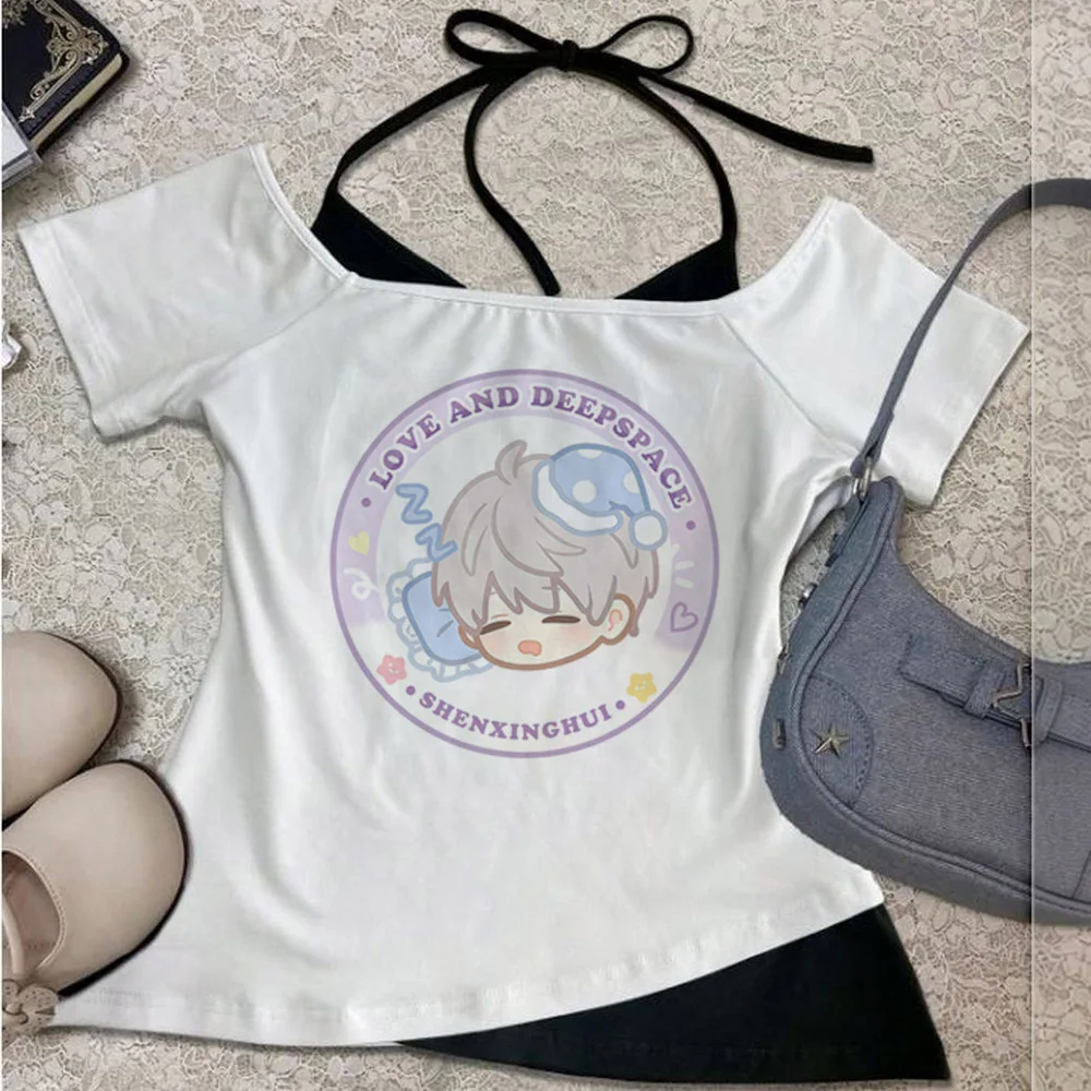 Love And Deepspace crop top girl japanese y2k 2000s gyaru japan shirt vintage gyaru dollette