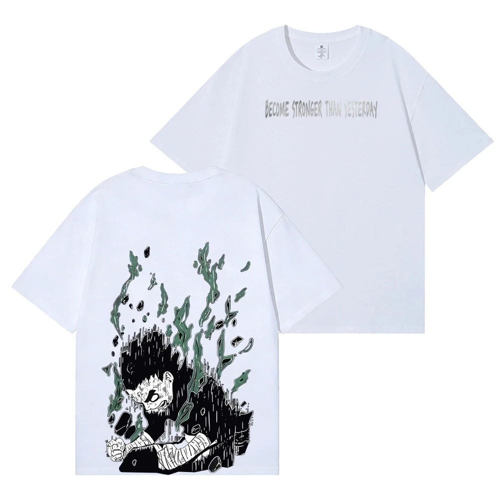 Rock Lee Naruto Back Art Cotton Tee High-quality Streetwear Is Suitable for Both Men's and Women's 2026 New Summer