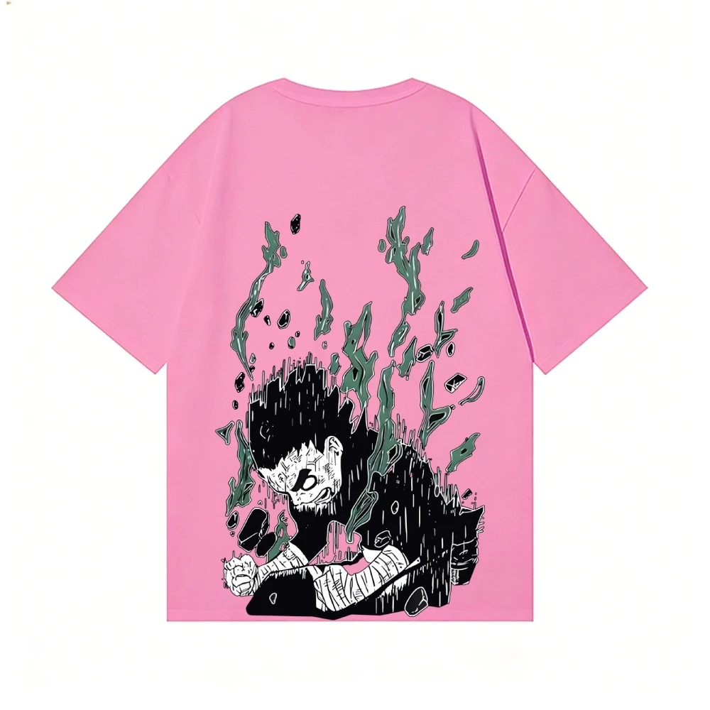 Rock Lee Naruto Back Art Cotton Tee High-quality Streetwear Is Suitable for Both Men's and Women's 2026 New Summer