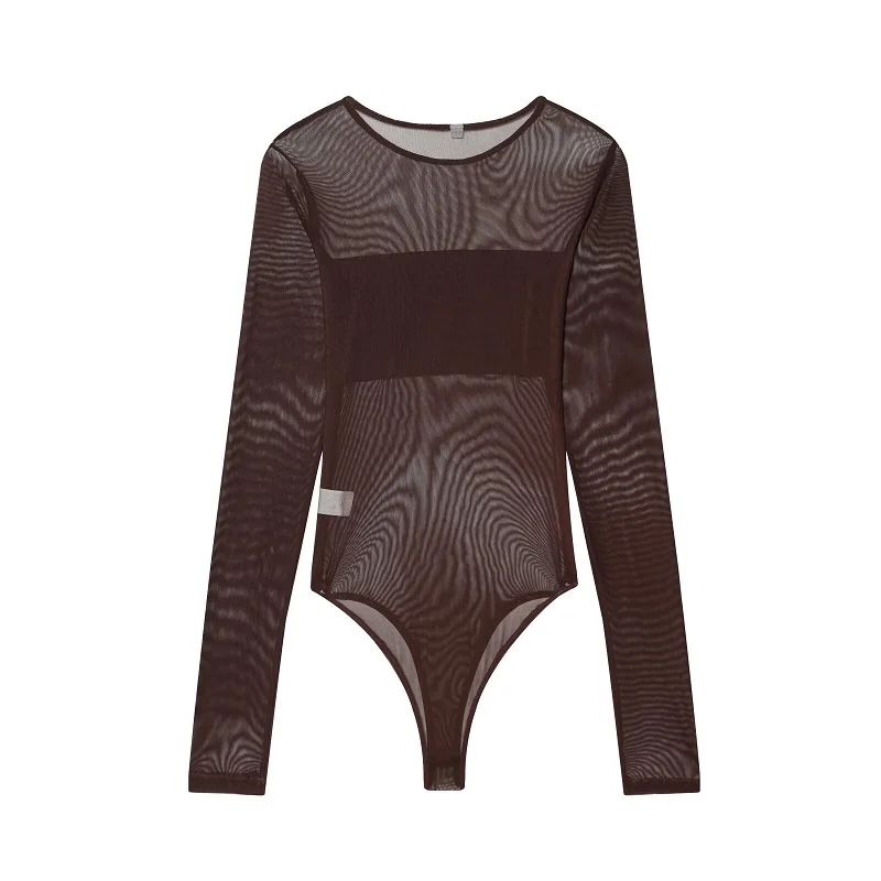 MUJER Sexy Tulle Body Suits Women Transparent Mesh Bodysuit Women Summer Sleeveless Jumpsuits for Women Sexy Lingerie Corset Top