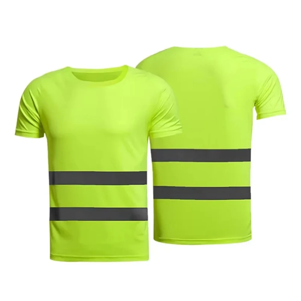 Green 3D Print Men's T-Shirts New Secure Logo Color Blocking Design Round Neck Short-Sleeved Oversized Men Work Tee Tops Clothes